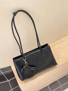 Túi đeo vai nữ xuân/hè mới, Túi đeo nách hình trái tim thời trang, Túi xách đa năng thiết kế theo phong cách Hàn Quốc, Túi xách đeo vai Ankla màu đỏ chất lượng cao - màu đen - Xem 3