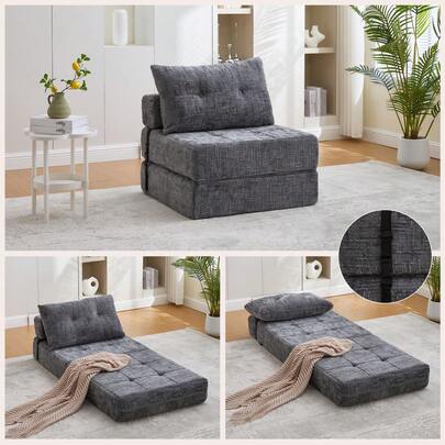 Folding Sofa Bed, Sofa Bed With Cushion, Folding Mattress With Backrest, Portable Folding Sofa, Comfortable Floor Sofa For Living Room And Bedroom