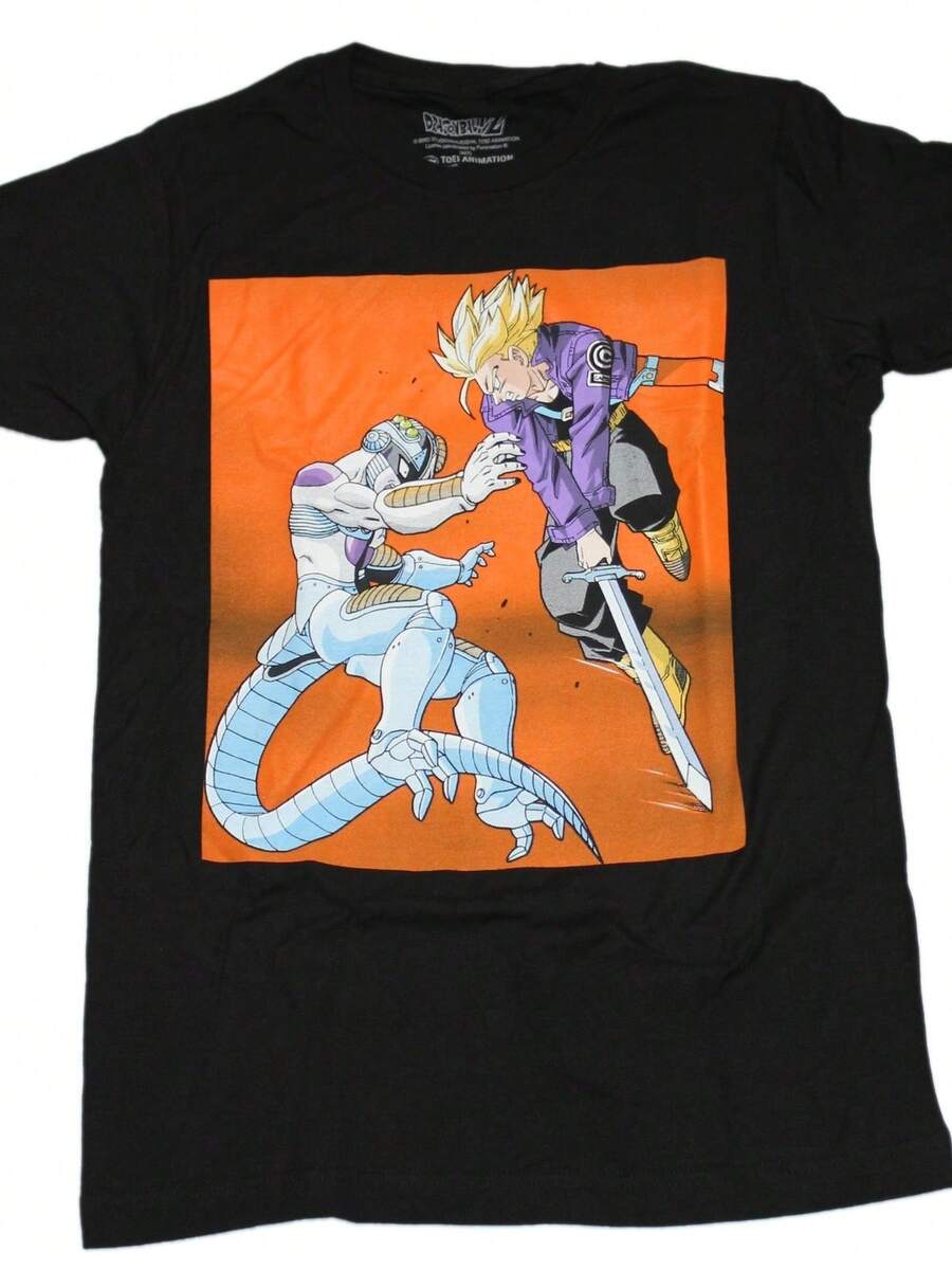 Z New Adult T-Shirt - Trunks Frieza Orange Box Battle - màu đen - Xem 1