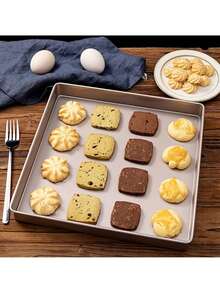 1个27.94厘米方形不粘饼干烤盘，烤盘，烤箱配件，烘焙工具，厨房小工具，厨房配件，家用厨房用品 - 彩色 - 查看 2