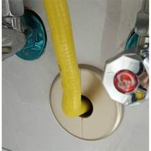 ABS Wall Split Flange Self - Adhesive Tape Round Escutcheon Plate Cover Pipe Faucet Decoration Accessories Faucet Pipe Flange Pipe Cover 75 Yellow - 75號黃色 - 查看 5