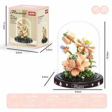 10款迷你花园摆件，永生花系列，微缩花卉世界，春日氛围，防尘，情人节/生日/圣诞节/母亲节完美礼物之选，手工制作，趣味收藏，桌面艺术摆件 - 彩色 - 查看 20