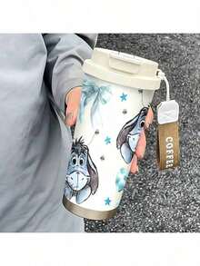 1pc Winnie-The-Pooh 18oz Stainless Steel Insulated Tumbler With Leak