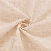 1PC Linen-Like Semi-Transparent Single-Panel Room Divider Curtain, With Adjustable Ceiling Track Hook Set, Extra-Wide Light-Filtering Privacy Curtain, Suitable For Patio Sliding Glass Doors, Living Room Divider Curtain, Bedroom Curtain ( Beige) - 米色 - 查看 9