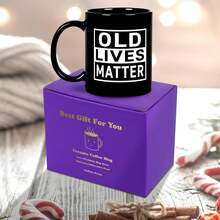 Fatbaby Funny Gifts Elderly Senior Citizens,Old Lives Matter Coffee Mug,Humorous Gag Gifts Mom Dad Grandma Grandpa Tea Cup 11OZ - 1 - 查看 7