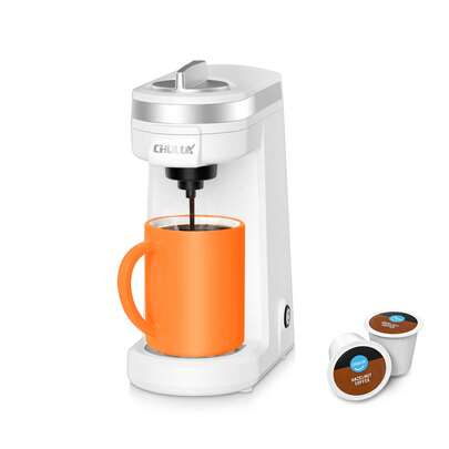  CHULUX K-Pod Capsule Coffee Maker For Americano, One Button Home Coffee Brewer, White
