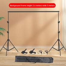 2.6x3M/8.5x10ft Soporte de Fondo para Estudio de Fotografía y Video, Sistema de Soporte de Fondo Telescópico Ajustable con Bolsa de Transporte - Bolsa de  flexible - Ver 2