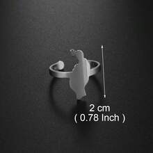 1 قطعة خاتم جزر الكناري الإسبانية / لا بالما / لا جومرا / تينيريفي / فويرتيفنتورا / جران كناري / لانزاروتي / مايوركا من الفولاذ المقاوم للصدأ