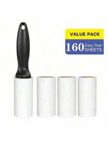 80/160张超强粘毛滚筒 - 宠物毛发去除器 - 套装包含1个手柄和2/4个替换装，适用于汽车地毯、汽车座椅、汽车内饰、家具、沙发和衣物 - 彩色 - 查看 20