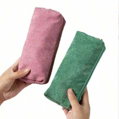 علبة قلم جميلة، حقيبة قلم أنيقة للطلاب، محفظة صغيرة، حامل أقلام، حقيبة مستحضرات تجميل، صندوق تخزين قرطاسية المكتب، مناسبة للأطفال والمراهقين، علبة قلم مخملية بلون أحادي رجعي، حقيبة قرطاسية بسيطة فنية، حقيبة تخزين لطلاب المدرسة الثانوية، علبة أقلام