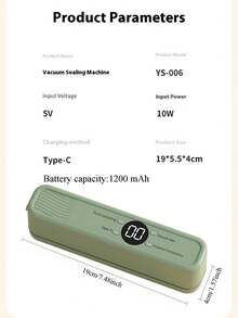 1pc Portable Vacuum Sealer Machine - 3-In-1 Handheld Electric Vacuum Sealer And Sealing Machine With Food Vacuum Bags And Vacuum Seal Zipper Bags - Multicolor 3 - View 12