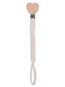 Personalized Beechwood Heart-Shaped Pacifier Clip, DIY Baby Pacifier Chain