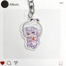 1 قطعة قلادة علاقة مفاتيح من الأكريليك، شخصية كرتونية جذابة للعلاقات العميقة، هدايا للصديقات والأصدقاء، عيد الميلاد، عيد الفصح، عيد الحب