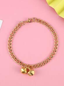 1件装猫狗铃铛项圈猫项圈可调节猫狗装饰项链尺寸狗狗猫咪颈带配饰儿童款，这款精致的猫狗铃铛项圈采用柔软材质，佩戴舒适。项圈上镶嵌着小巧精致的铃铛，发出清脆悦耳的声音，为宠物增添一抹可爱。 - 彩色 - 查看 9