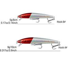 10PCS Fishing Lure Set Floating Minnow 8cm/10cm Hard Topwater Fishing Bait Artificial Baits With Hook For Bass Pike Carp Swimbait Tackle.