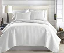 Full/Queen Quilt Bedding Set, Microfiber Quilts Queen Size, Coverlet, Stain & Pet Hair Resistant Bedding, Full Size Bedspread With 2 Pillow Shams, Bone, 2025 - 01-白色 - 查看 9