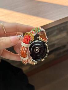 1 pieza Correa de cuero a cuadros de lana de 18 20 22 mm compatible con Samsung Galaxy Watch Active 7 6 5 4 3 de 40/44 mm, banda talla grande delgada compatible con Hua Wei GT4 5 6 de 41/42 mm, pulsera de mujer/niña, Amazfit GTR, otoño invierno navidad