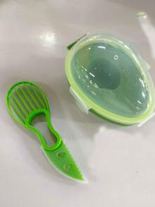 1 hộp đựng bơ trong suốt có nắp đậy kín kèm bộ dụng cụ 3 trong 1 - Lý tưởng cho hoạt động ngoài trời và cắm trại. - màu xanh lá - Xem 11