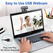 1080p Webcam Streaming Camera, Stand For PC/Laptop/Desktop, Wide Angle Webcam, Plug And Play With Privacy Cover, Webcam For/Work/Security Streaming - 變數值 - 查看 3