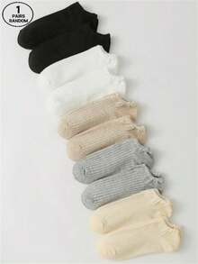 1 Pair/ 10 Pairs, Autumn And Winter Styles, Random Forest Stripes, Round Ribbed Mouth, Simple, Soft, Comfortable, Breathable, Suitable For Campus And College Wear, Business Travel, Portable, Fashionable And Personalized Socks, Essential For Girls And Boys, Campus Parties, Daily Home And Leisure Wear, Soft And Comfortable For Women And Men, Couple Socks - Multicolor - View 10