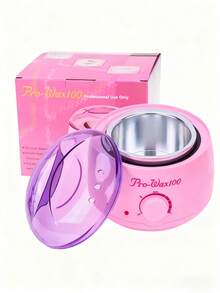 1 pieza Fundidor de cera para depilación + 1000g Cera dura multicolor para depilar - Olla de cera rosa caliente - Ver 3