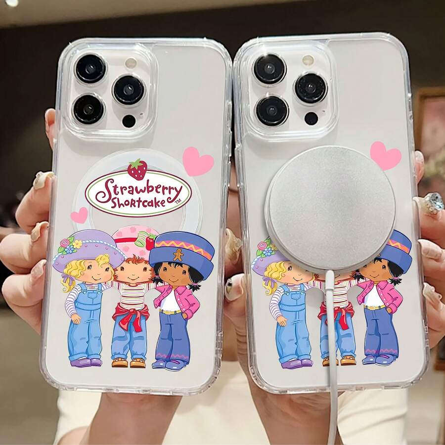 Funda para teléfono con diseño de y sus amigos: una opción encantadora. Compatible con teléfonos , 17, 16 Pro Max, 15 Pro Max, 13 y 12. Fabricada en TPU, ofrece protección contra golpes y caídas. Un regalo perfecto para familiares, amigos, parejas y para Halloween. - transparente - Ver 1