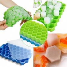 1 Piece Ice Cube Mold With Sealing Lid, Premium Ice Cube Tray, 20 Ice Trays, Reusable, Hexagonal Ice Cube Mold, Suitable For Cold Drinks, Whiskey, Cocktails, Food. - 隨機 - 查看 4