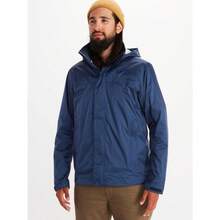 Men's PreCip  Jacket Waterproof Jacket Lightweight Hooded Rain Jacket Windproof Raincoat Breathable Windbreaker Ideal For Running And Hiking - ArcticNavy - View 8