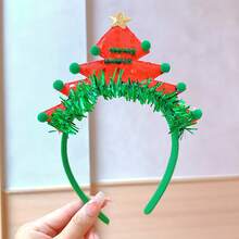 Christmas Limited Edition Headband For Women, Deer Antlers With Large Bow Design, Full Of Festive Atmosphere, Perfect For Parties, Ideal Christmas Gift Headwear - 12 Red Christmas Tree Fur Clauses - View 8