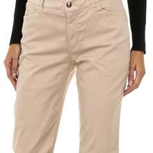 Armani Jeans Damskie spodnie z rozciągliwym krojem Regular Fit 6Y5J18-5N0RZ - Beżowy - Zobacz 2