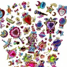 七色激光宝石贴纸，立体贴纸，女孩礼物装饰贴纸