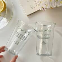 1/2/4pcs Elegant INS Style Glass Cups For Ice Coffee, Juice, Milk, Cocktails & Pearl Milk Tea - Durable, Hand Wash Only, Multi-Purpose Beverage Glasses With Sophisticated Design, Drink Serving Cups | Clear Drinkware | Reusable Cups, Coffee Cup - Green - View 5