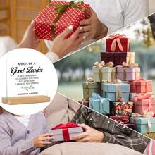 Meilleur cadeau de leadership - Cadeau de remerciement pour le patron/mentor - Plaque de décoration de bureau en acrylique