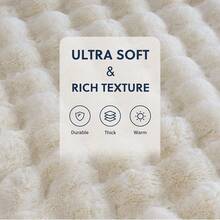 1pc Luxury Faux Mink Fur Plush Blanket, Thick Double-Layer Soft Fluffy Throw Blanket With Cloud-Like Feeling, Suitable For Home, Living Room, Bedroom, Sofa, Also A Great Gift To Upgrade Home Living Quality
