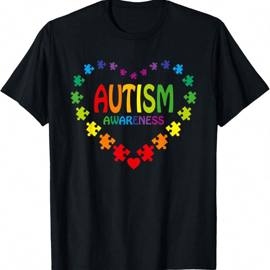 World Autism Awareness 2 April 2025 Autism Cute Autistic T-Shirt - Black - View 1