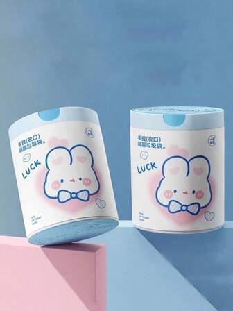 100pcs Drawstring Polyethylene Garbage Bag With Lucky Rabbit/Peeping Rabbit/Capybara Pattern, Thick And Leak Proof Multifunctional Garbage Bag, Suitable For Recyclables, Bathrooms, Food And Pet Waste, Odorless, Suitable For Home, Office And School Use