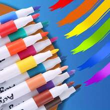 طقم فرش فنان 24/36 لون مع حقيبة تخزين - أقلام تلوين مائية زيتية، قابلة للمزج وثابتة ضد الاحتراق، هدية مثالية لهواة الرسم ومناسبات الأعياد - متعدد الألوان - مشاهدة 4