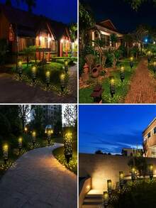 10/8/6pcs Solar-Powered Outdoor Lawn Lights With Auto On/Off Sensor, IP44 High Quality Landscape Lighting, 500mah,Solar Garden Lights With, For Pathway, Patio, Yard, Camping, Driveway - Energy-Efficient LED Landscape Lighting, Solar Garden Lights Outdoor High Quality, Pathway Illumination, Patio Decor, Sleek Design, Durable Plastic, Weatherresistant Construction, Patio Decorators, Minimalist Design, Longlasting Material, Home Gardeners, Walkway Accent, Outdoor Decor Enthusiasts, Backyard - 暖光 - 查看 9