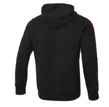 Adidas Áo nỉ thể thao thường ngày có mũ trùm đầu dành cho nam - Đen/Đỏ - Xem 5