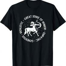 ZODIAC SAGITTARIUS - Horoscope Tee T-Shirt - Black - View 1