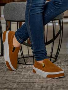 GuGi Women Casual Shoes - 駝色 - 查看 11