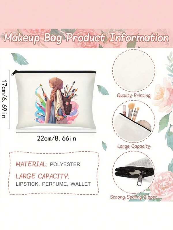 1 szt. Jednostronna, zabawna i urocza torba do przechowywania kosmetyków i leków z nadrukami małych dziewczynek – pełni funkcję torebki, kosmetyczki, piórnika i torby na prezenty. Ten niezbędny gadżet na sezon ślubny, ukończenie szkoły i inne uroczystości to idealny prezent dla matek, córek, nauczycieli i przyjaciółek.