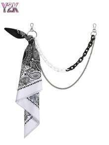 Cadenas para pantalones estilo Hip-Hop de la calle Y2K, accesorios de cadenas de pantalones de plástico acrílico, collares colgantes fluorescentes para hombres y mujeres, cadenas para la cintura - Multicolor - Ver 1