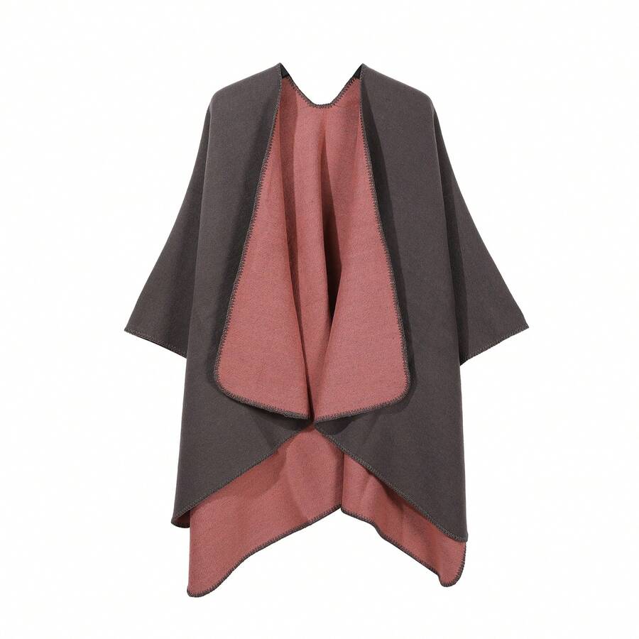 Women Scarves - Double-sided Gray-pink - View 1