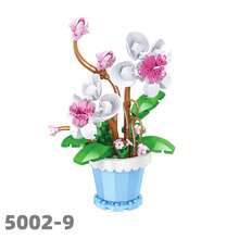 微珠永生花盆栽拼装拼图玩具，逼真装饰花，儿童益智玩具，3D立体，女孩适用，节日礼物，母亲节礼物，圣诞节礼物，父亲节礼物