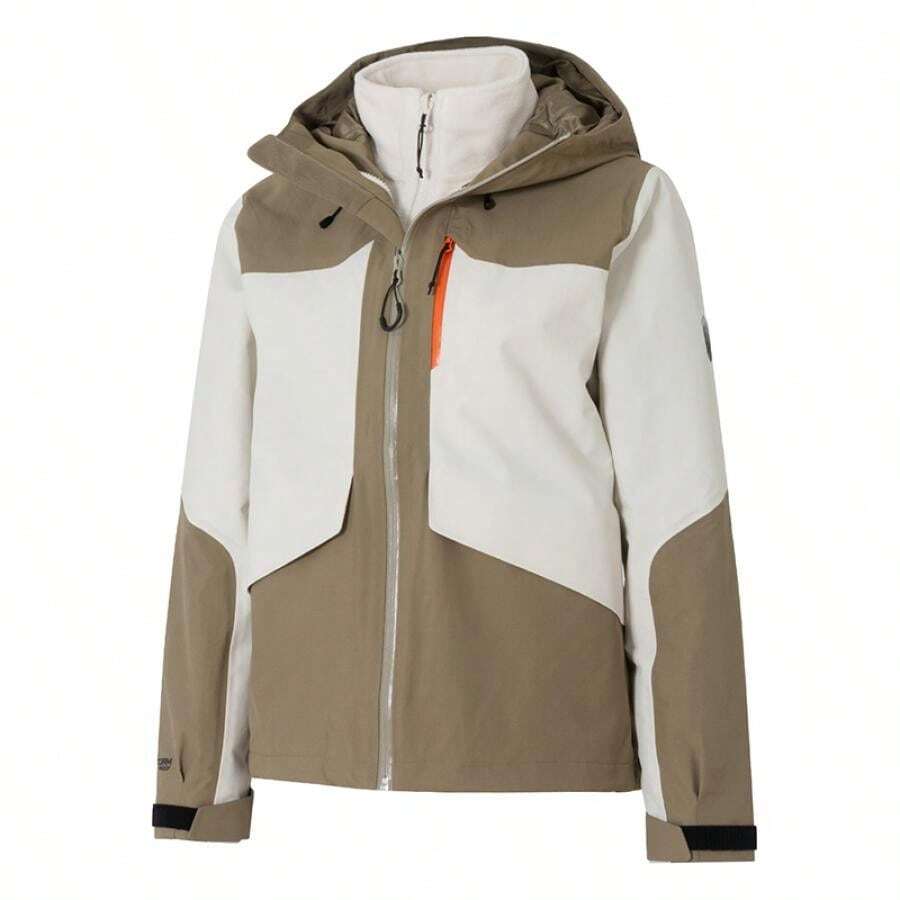 Under Armour APAC W Urban OD 3-In-1 Jacket-BRN, Hooded Loose Fit Jacket/Coat For Women, Everyday Commute & Running, 1389313-279 - Rock - View 1