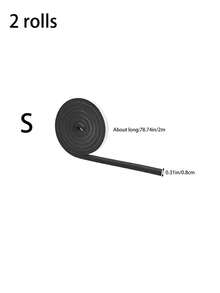 1roll Self-Adhesive Foam Insulation Tape - Weatherproof Seal Strip For Doors & Windows, Soundproofing, Air Conditioner Leak Prevention, 25mm Wide X 20mm Thick X 196.85inch Long, Black - Multicolor - View 14