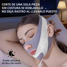 Faja Papada Facial Lifting - Correa Facial Reutilizable para Mujer con Efecto V-Lifting, Elástico y Ajustable para Eliminar Flacidez de Piel, Reafirmar y Anti-Arrugas (Gris) - gris - Ver 1