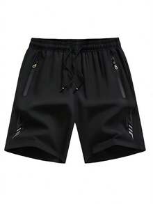 3pcs Boyfriend Style Men's Summer Lightweight Running Shorts, Suitable For Outdoor And Sports, 5-Inch Inseam, Fashionable Design - Multicolor - View 4