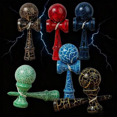 1 Professionell jongleringsboll för nybörjare i Kendama, en multifunktionell jongleringsboll och sportboll lämplig för utomhusaktiviteter för tonåringar. Den är lämplig för nybörjare för att träna hand-öga-koordination, kroppskoordination och kontrollförmåga. Den kan också användas som present till utomhusaktiviteter, extremsportentusiaster, fitnessträning och föräldra-barn-interaktion.